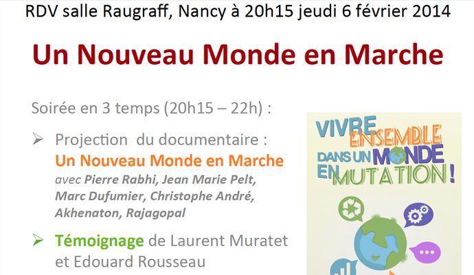 Soirée "Un nouveau monde en marche" - autour de l'expérience de Jan Satyagraha